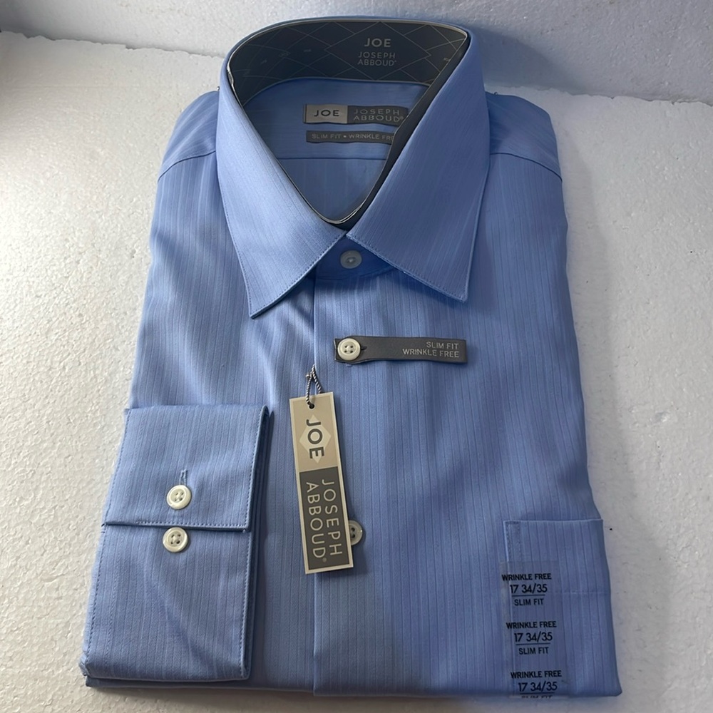 Joseph Abboud slim fit wrinkle free button down collar shirt men’s size 17 34 35